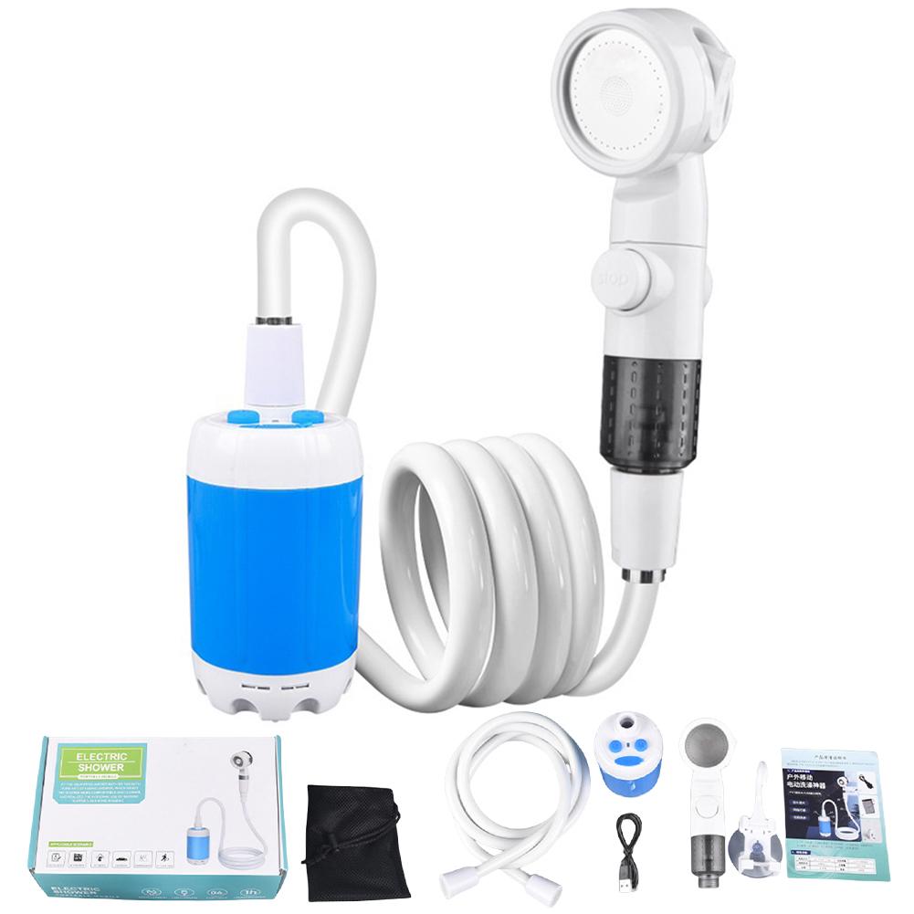 Портативный походный душ с цифровым дисплеем, уличный походный душ, насос 4000 мАч, беспроводные насосы, распылитель воды для кемпинга, путешествий