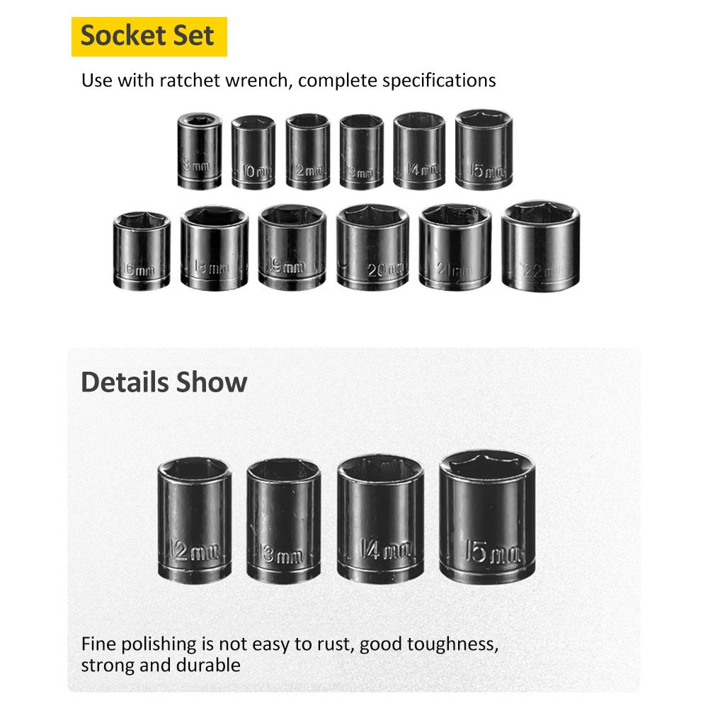 Набор инструментов из 108 предметов, набор ручных инструментов для домашнего использования с пластиковым ящиком для хранения инструментов, используемый в автомобиле