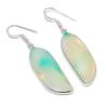 Green Lace Agate Handmade 925 Sterling Silver Jewelry Earring 2.05" Y4s20