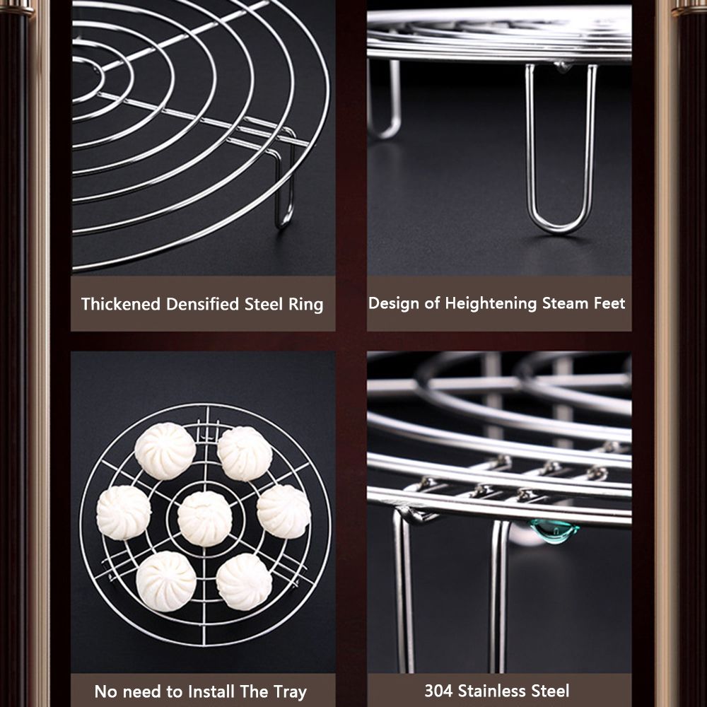 Kitchen Accessories 304 Stainless Steel Steamer Rack Steamer Shelf Cookware Pot Steaming