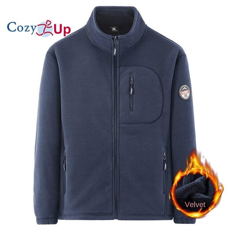 Cozy Up Мужская флисовая куртка с молнией во всю длину