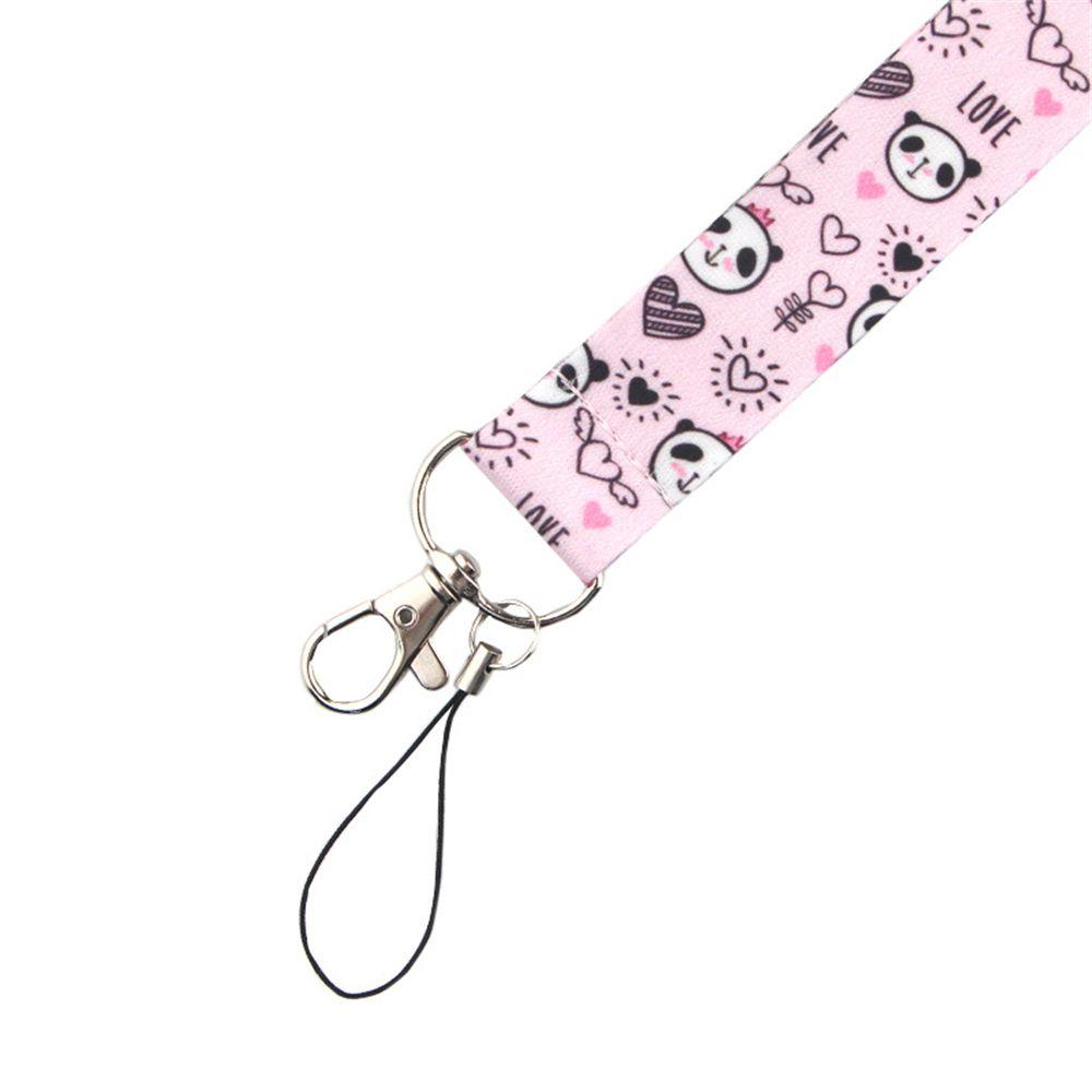 Badge Holder Certificate Lanyard Webbing Hang Rope Animal Panda Panda Lanyard Mobile Phone Straps