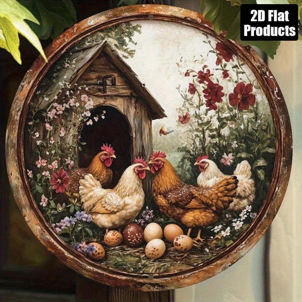 Круглая металлическая стеновая панель для гостиной, прихожей и бара