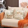 1Pcs Simple Christmas Deer Cushion Pillow Covers For Sofa Couch Decorative Throw Pillow Case Holiday Home Decor Pillowcase