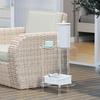Round Low Coffee Table with 2 Levels in Acrylic for Indoors, diameter 40x50 cm, Transparent