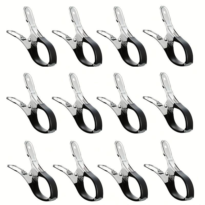 10pcs Durable Stainless Steel Pool Cover Clips with Plastic Handles - Heavy Duty Windproof Spring Clips