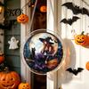 Stained Glass Puzzle Decoration Halloween Acrylic Jigsaw Suncatcher, Style DIY Sun Art Catcher Puzzles, Gothic Window Hanging Ornament for Home