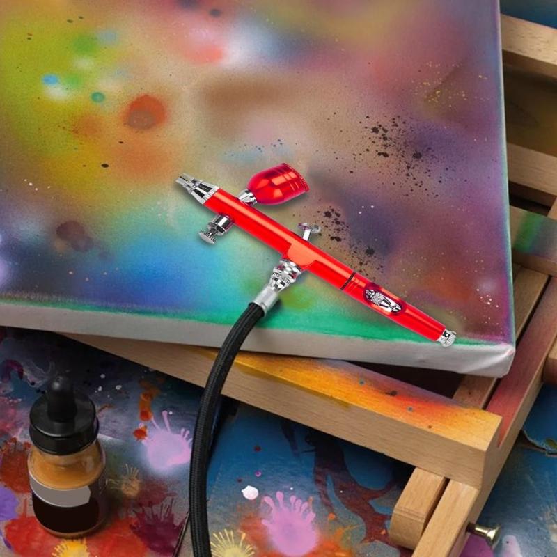 Набор аэрографов двойного действия с соплами 0,2 мм, 0,3 мм, 0,5 мм, многофункциональные ручные аэрографы с воздушным шлангом, набор для чистки