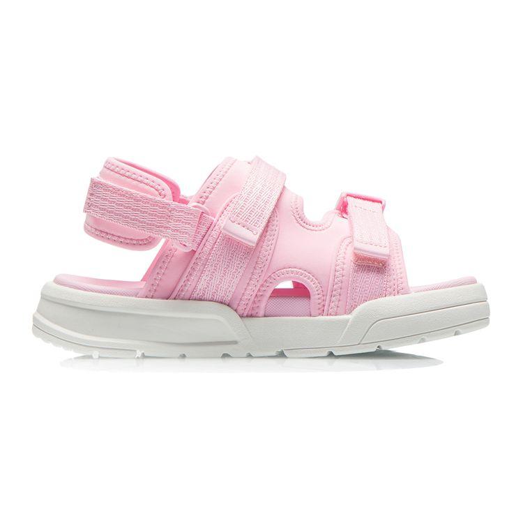 Li Ning Coca Mountain Series Functional Soft Sole Sports Sandals Kids Sandals Pink White YKUR010-2