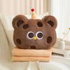 Cartoon Bear Cookie Pillow 2 In 1 Air Conditioning Blanket Lunch Cushion Break