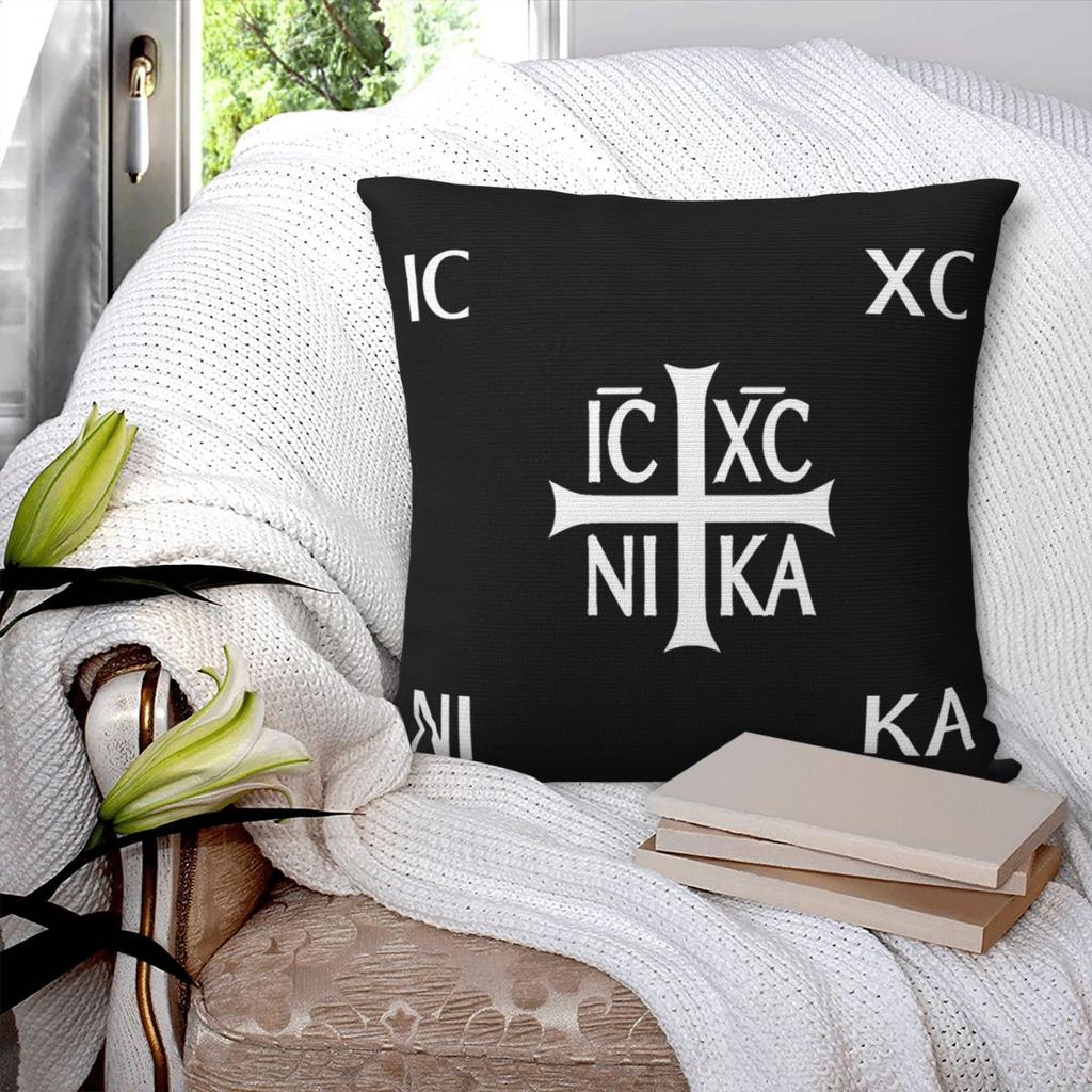 IC XC NIKA Крест Христианский Православный Иисус Христос Квадратная Наволочка Чехол на Подушку Подушка Комфорт Плед для Дома Гостиной