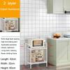 Multi-Layer Kitchen Rack Floor Standing Bathroom Storage Shelves Without Punching Holes Household Multi Layer Kitchen Storage