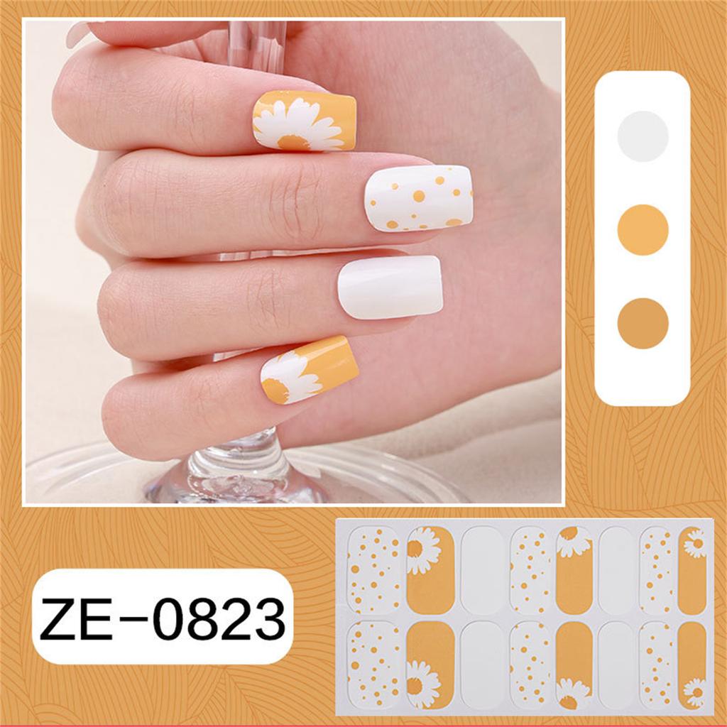 French Tip Gels Nail Strips Glittering Gels Nail Sticker Lovely Nail Polish Strips Gels Nail Wrap Nail Art Sticker
