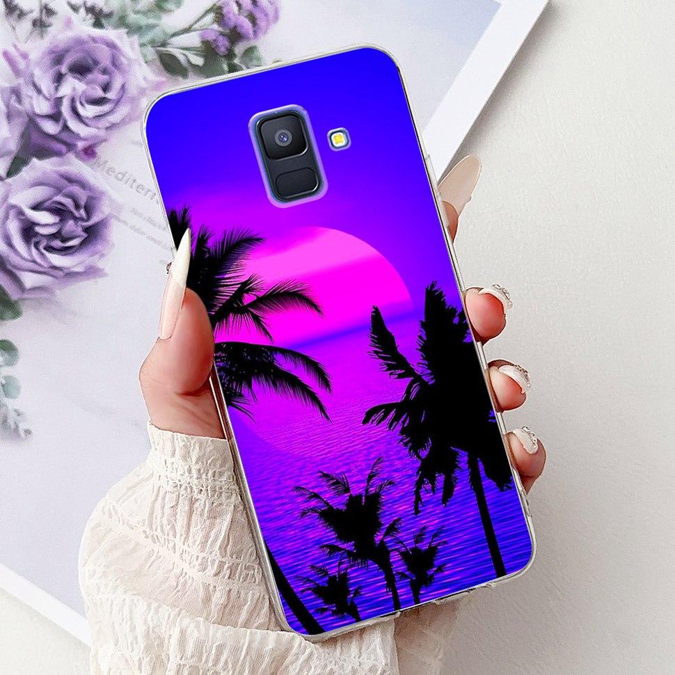 Чехол для Samsung Galaxy A6 2018 Роскошный Расписной Чехол Мягкий Силиконовый Чехол для Телефона Для Samsung A 6 A6 GalaxyA6 2018 Задняя Крышка Coque