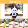 Cute Cartoon Animal Plush Keychain 12cm Mini Stuffed Toy With Soft Short Plush