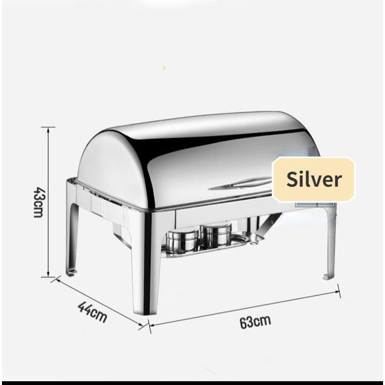 Пищевой лоток 9 л, подогреватель пищевых лотков, сервировочный лоток, chafing dish с крышкой-роллом, набор для фуршета