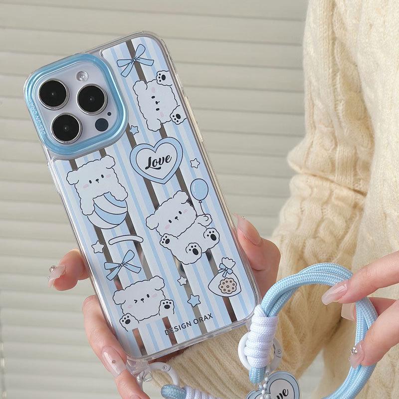 Чехол-ремешок Zhitai Apple Mirror для iPhone 15 Pro, совместим с 13/12 Pro Max