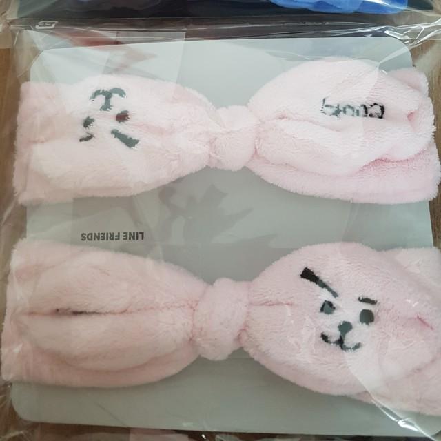 BT21 Официальная лента для волос, мытье лица, ванна, спа, макияж, кольцо для волос, аутентичные