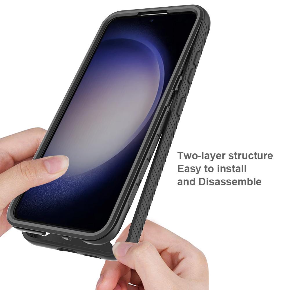 Чехол Full Coverage для Samsung Galaxy S25 Plus S24 Ultra S23 FE A56 5G Funda Capa Противоударный чехол из ТПУ/ПК со встроенной защитной пленкой для экрана