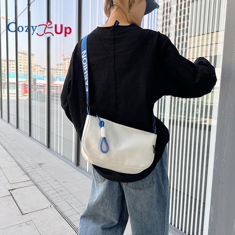 Нейлоновая холщовая сумка большой емкости Cozy Up Leisure, женская сумка через плечо, универсальная сумка-подушка через плечо с широким ремешком