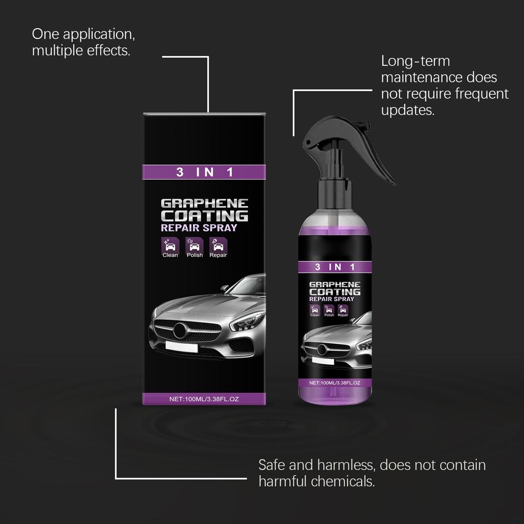 Car Paint Spray, Anti-ultraviolet Waterproof Mirror Brightening Nano Coating, Plastic Parts Crystal Plating, Mirror Gloss(100ml)