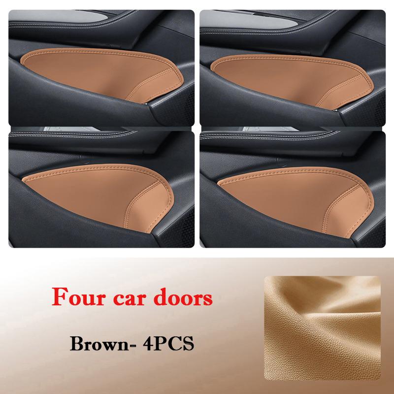 Для BYD Sea Lion 05 DM-i 2026 2026 Автомобильные Дверные Слоты Хранения Бочка Кожаный Коврик для Дверного Паза Защитная Накладка Аксессуары для Интерьера
