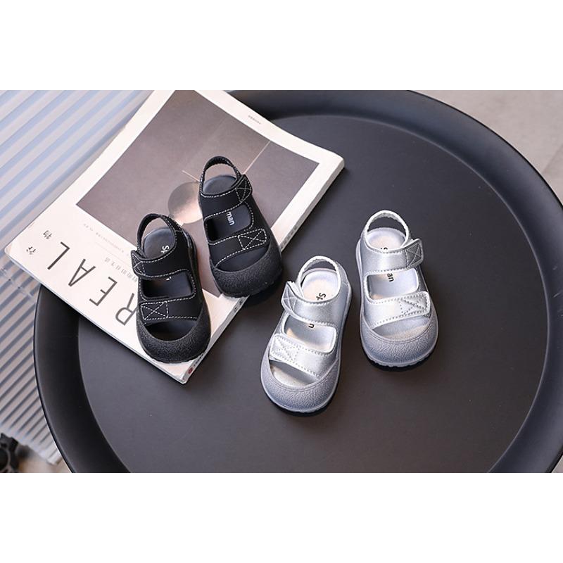 Summer Baby Soft Sole Walking Sandals, Closed-Toe Anti-Collision Beach Shoes for Infant Boys Girls