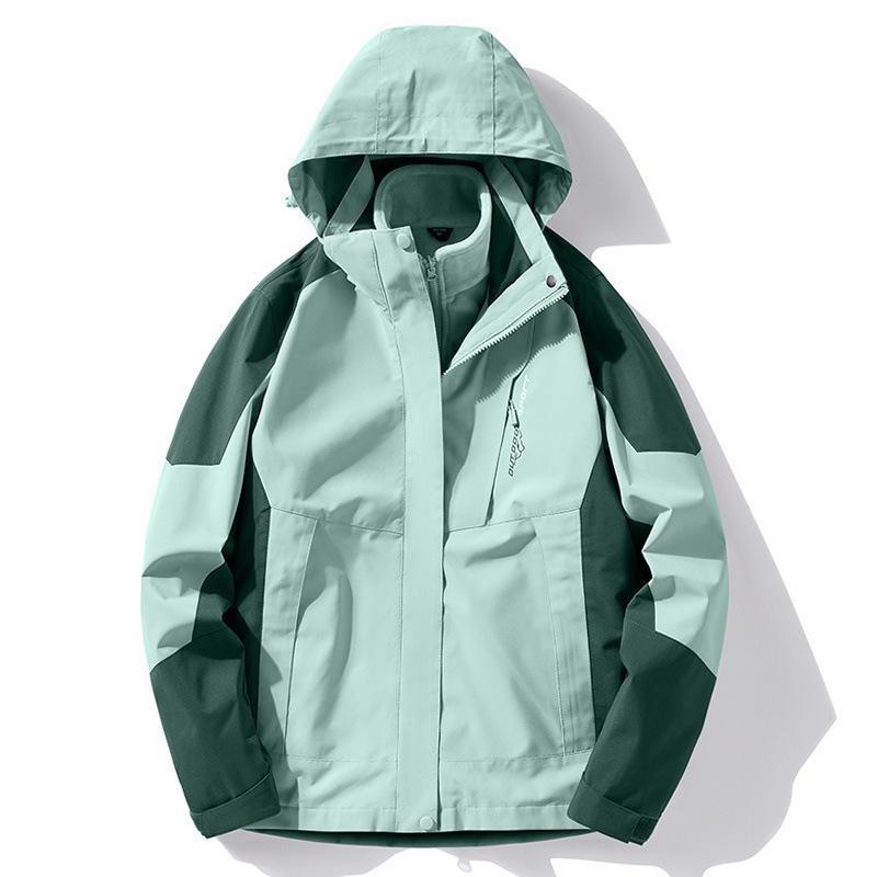 Куртка в горном стиле, осенне-зимняя двухслойная ветрозащитная, водонепроницаемая, дышащая, облегающая куртка для альпинизма, свободная повседневная куртка для пар