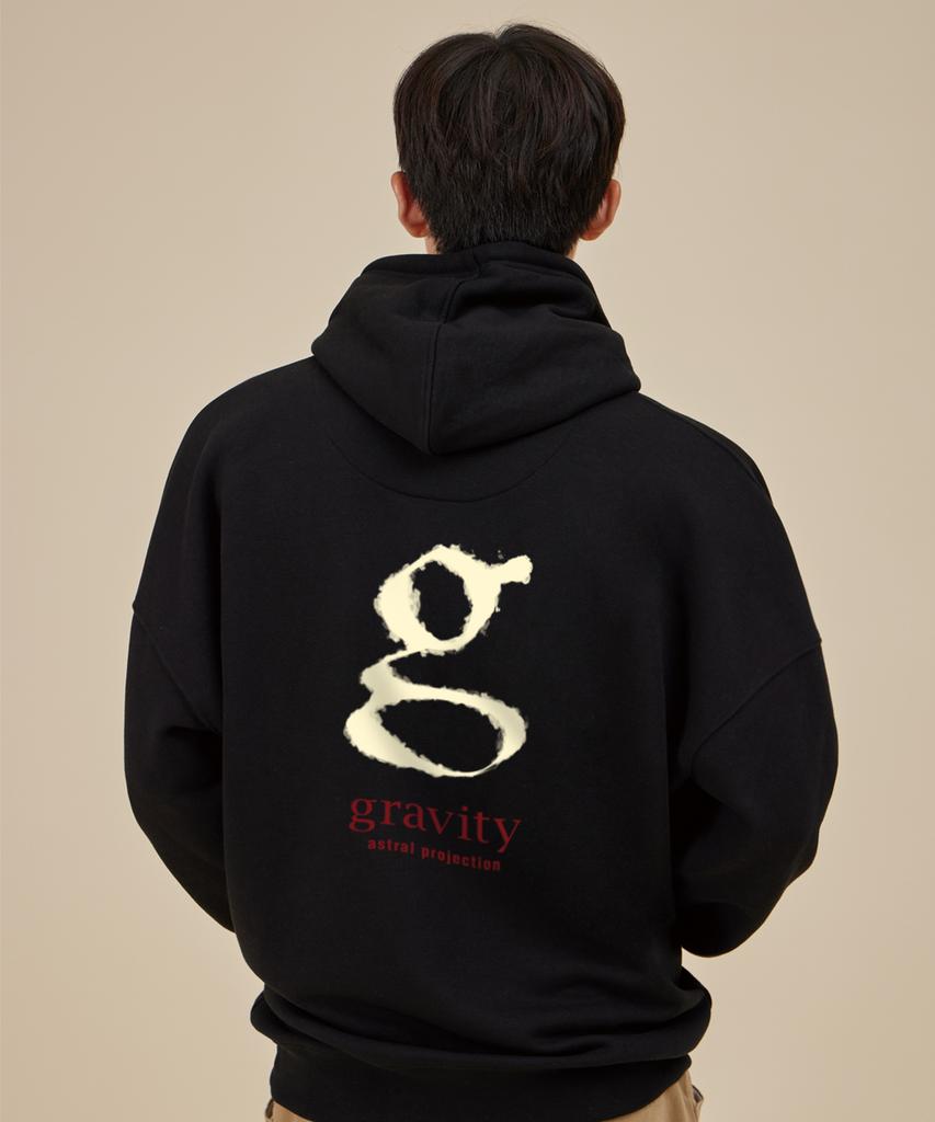 SIGNATURE Gravity Oversized Wide Shoulder Hoodie_Black