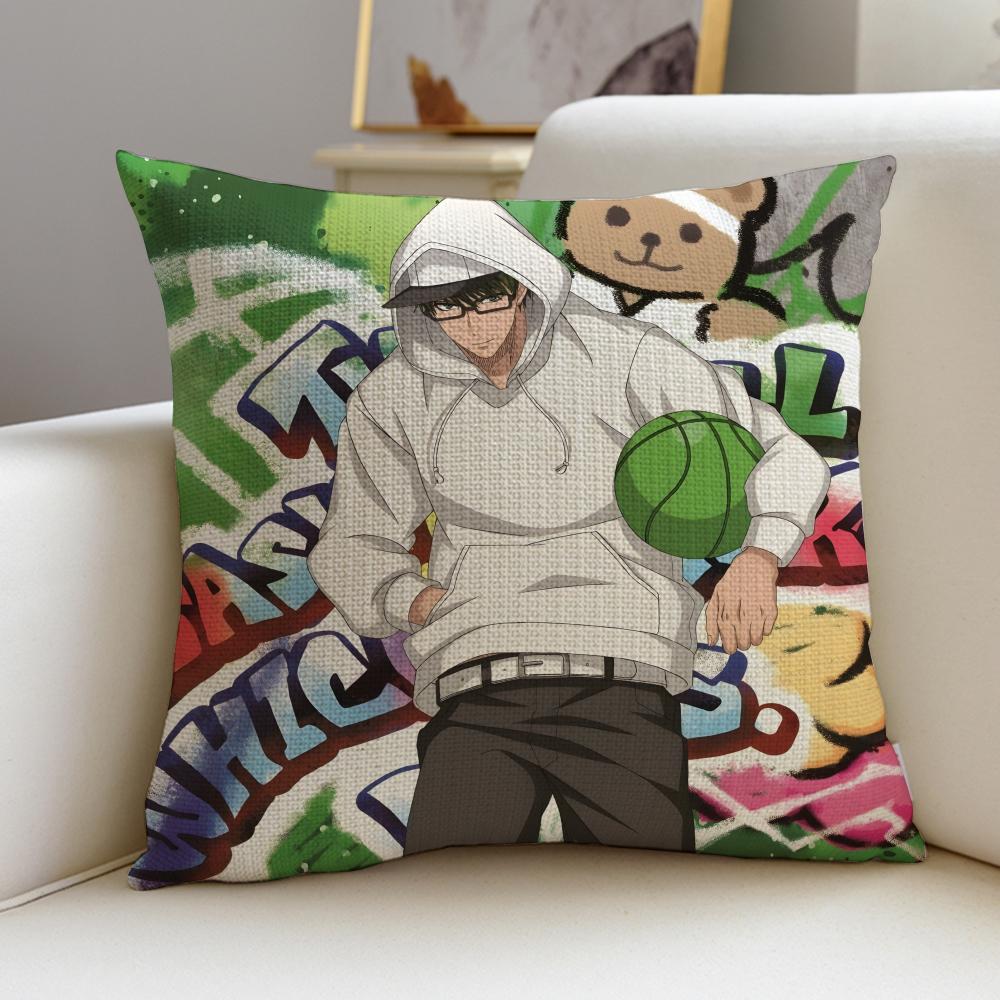 Dynamic KKuroko No BasketS Cushion Cover Breathable and skinfriendly linen pillowcase square removable and washable cushion
