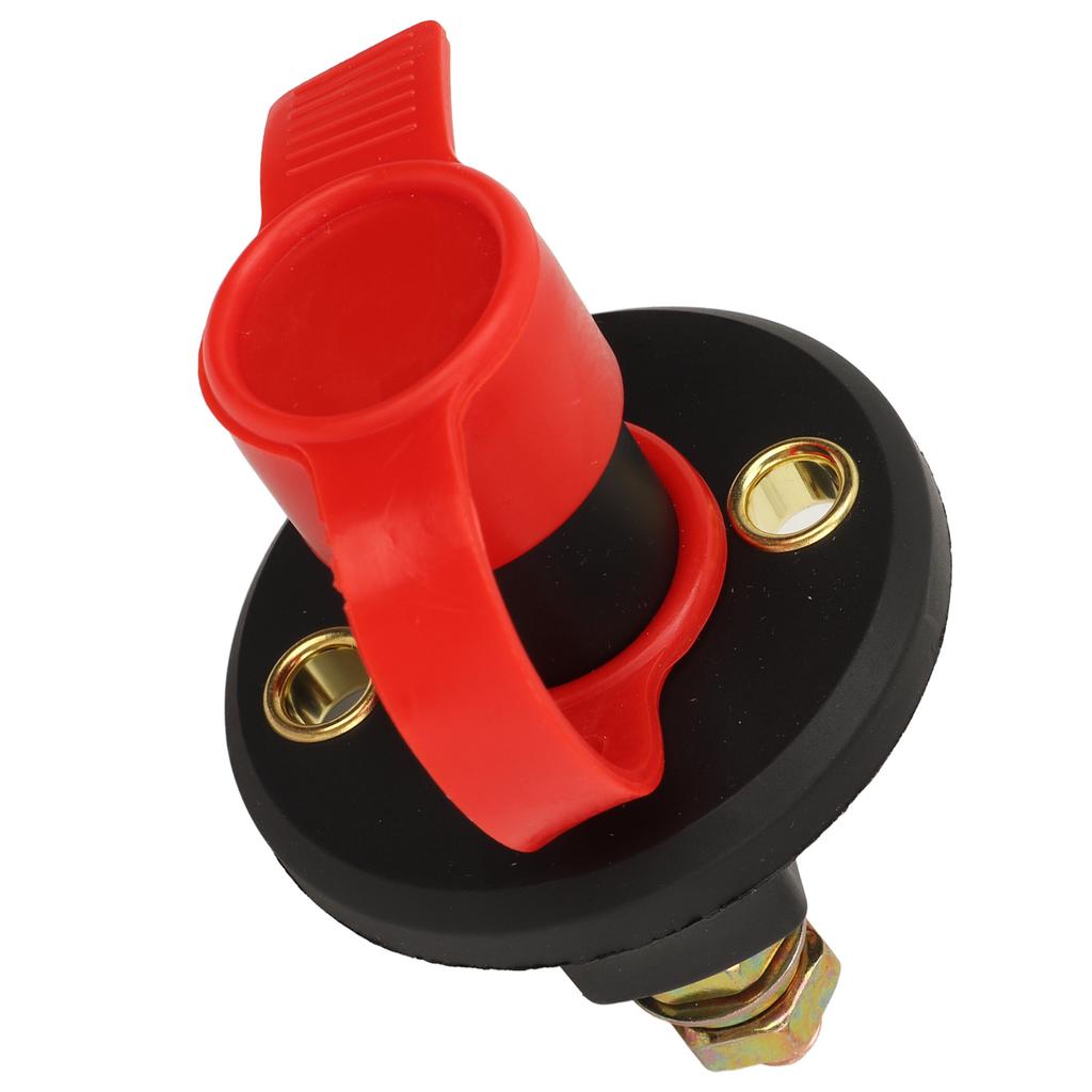 Battery Disconnect Switch DC12 to 24V Power Isolator On Off Switch with 2 Power Off Switches 4 Brass Terminals for Car