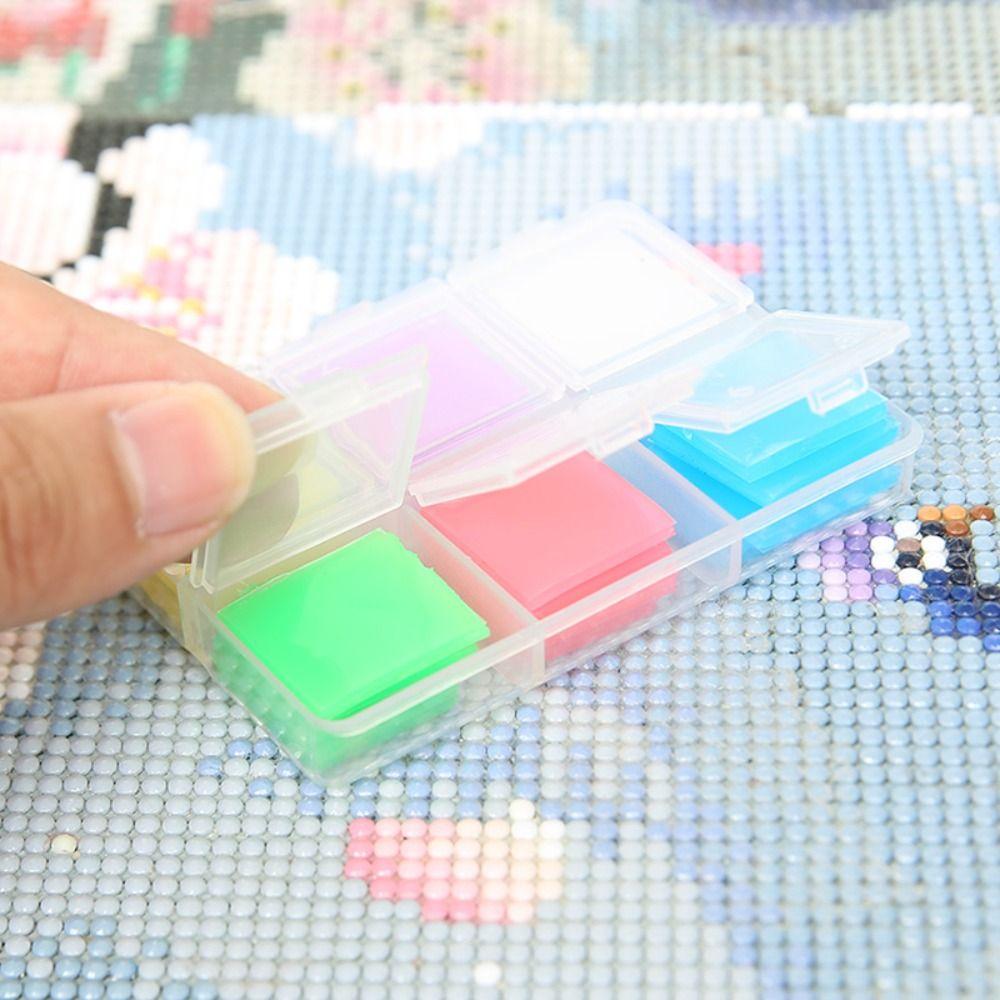 Контейнер для хранения клей-глины для алмазной мозаики, коробка для хранения, инструменты для нанесения точек для вышивки крестом, инструменты для нейл-арта