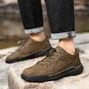 Новая мужская обувь для ходьбы Нескользящая кожаная обувь для трекинга Повседневная мужская обувь на шнуровке Уличные мужские кроссовки Обувь для хайкинга