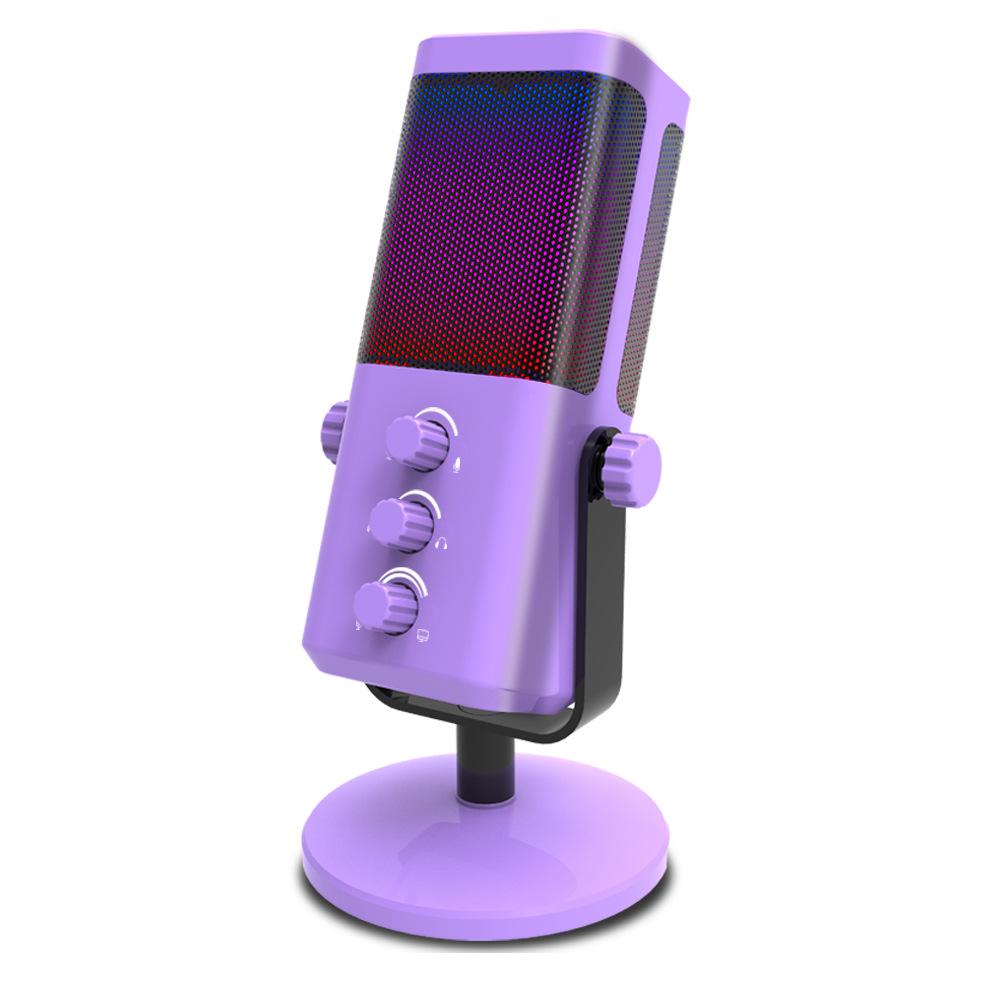 RGB Игровой Микрофон с Голосовым Чатом, Шумоподавлением и Звуковой Картой для Стриминга