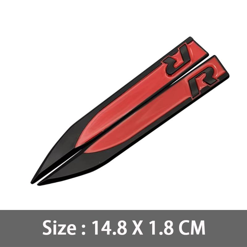 LMN1 VW 2026 Hot Metal 3D R line Logo Rline Car Fender Side Wing Emblem Badge Sticker For Volkswagen VW Golf 6 5 7 8 MK7 MK6 Tiguan P