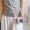 С ремешком-шнурком через плечо Тонкий чехол для телефона Для Samsung Galaxy Z Flip 4 5 6 7 fe Flip6 Flip5 Flip7 Милый Конфетный Защитный чехол