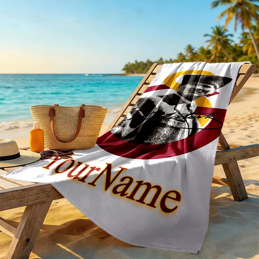 Galatasaray Personalized Text Beach Towel High Absorbency & Quick-Dry Perfect for Traveling Yoga Camping and Swimming