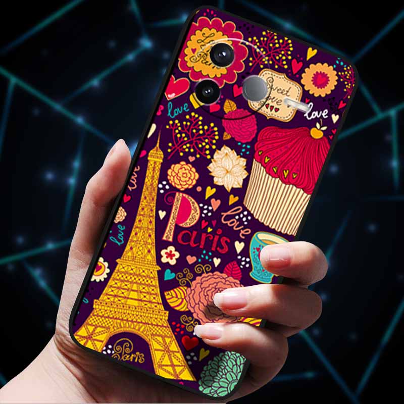 For Xiaomi POCO F7 Ultra Case Xiaomi POCO F7 Pro 3D Flowers Emboss Soft Silicone Phone Cases for POCOF7 Pro Back Cover Coque Bag