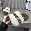 Fashion Fur Women Flats Slippers Casual Designer Cotton Shoes 2024 Winter New Walking Short Plush Boots Cozy Home Trend Female Zapatos