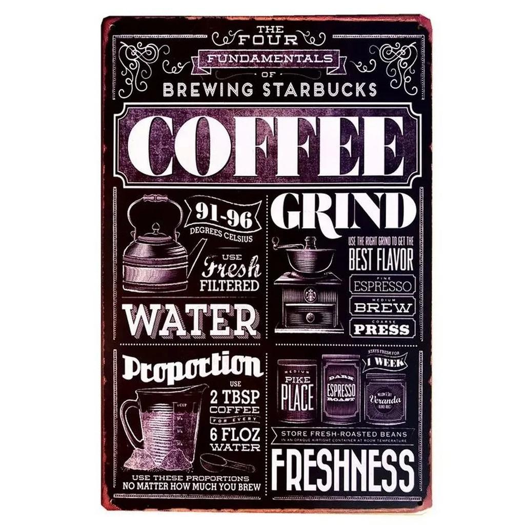Plaque Metal Signs Drink Coffee Wall Decoration Vintage Art Posters Iron Painting for Man Cave Home Cafe Garden Club Bar