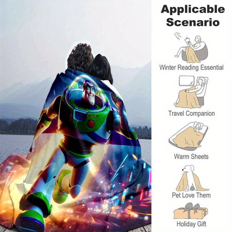 1pc, Cartoon Astronaut Blanket, Seasonal Universal, Home Decoration, Throw Blanket, Living Room, Travel, Camping, Car Blankets, Beach, Offic