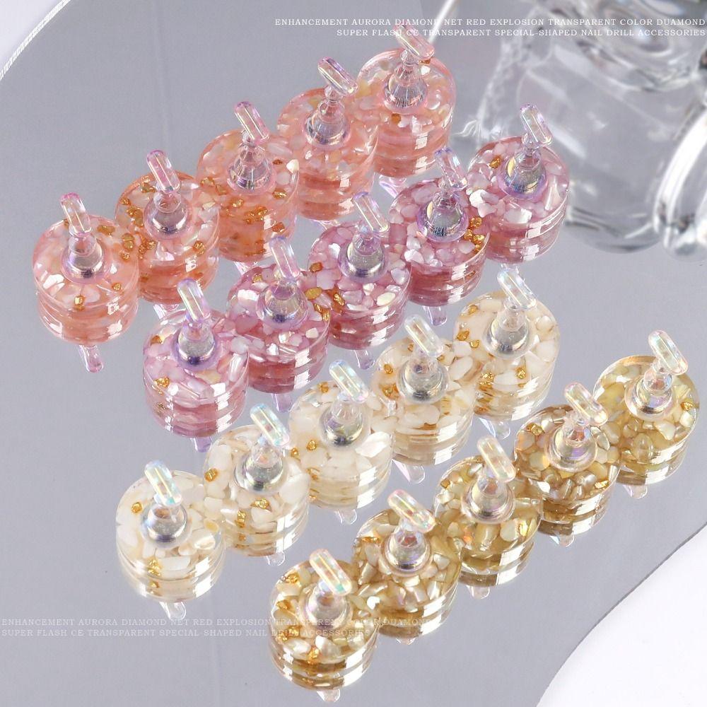 Многоразовая акриловая подставка для накладных ногтей Квадратное/Круглое основание Набор для демонстрации типсов для ногтей DIY Роспись