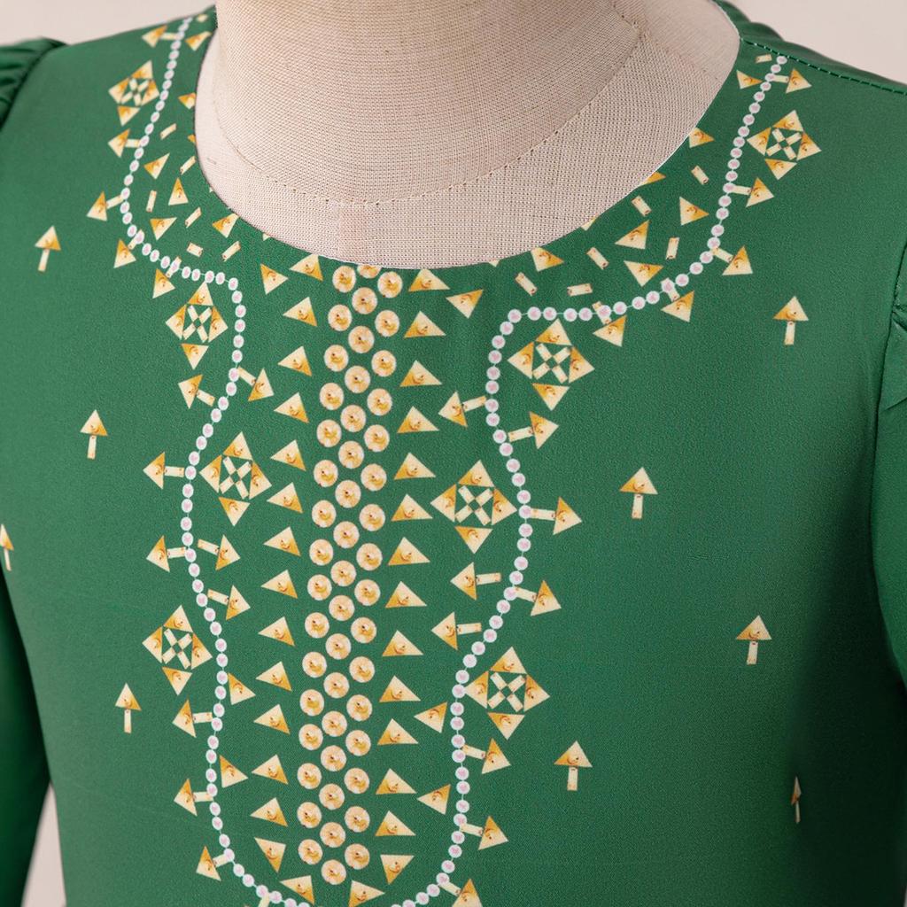 Платье принцессы с цветочным принтом в ближневосточном стиле для девочек