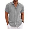 Men Plus Size Loose Short Sleeve Casual Beach Shirt