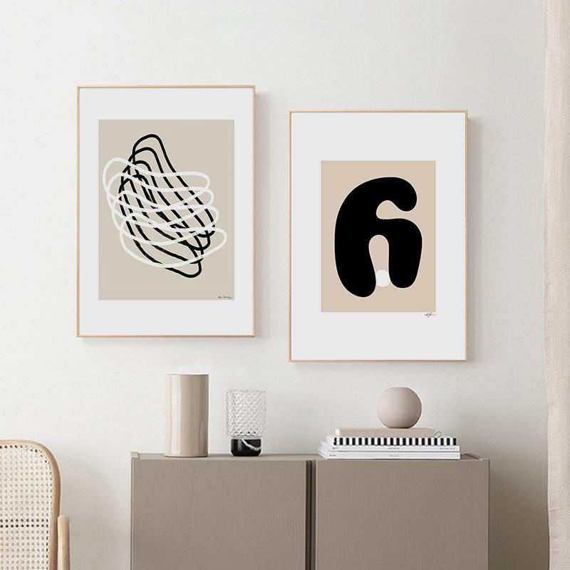 Современный минималистский синий блок холст картина абстрактная линия плакат настенная художественная печать для гостиной домашние декоративные фотографии