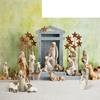 Craft Decoration Baby Jesus Manger ,Resin Ornament Hand Painted Decor Nativity Figures Statue Set