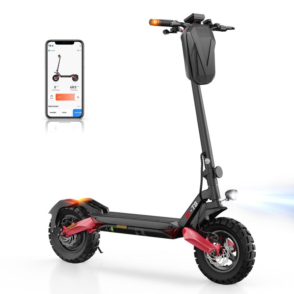 ISINWHEEL T8 All-Terrain Electric Scooter 500W Motor 48V15Ah Battery City Outdoor 10 Inch Off-Road Tires EScooter