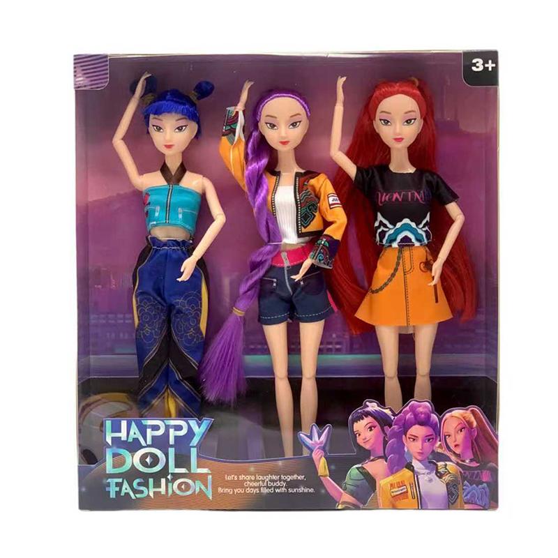 30см K-Pop Охотники на демонов Аниме K-pop Девичья группа Мультяшные Руми Зои Мира Фигурки Виниловые фигурки Модельные куклы Девочки Рождественский подарок