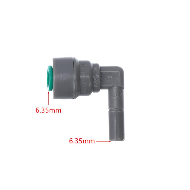 6.35MM 8MM 9.5MM Мужской на Женский Угловой Пластиковый Быстроразъемный Соединитель для Трубки Шланга Вставные Фитинги Соединение