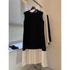 Black & White Pleated Sleeveless Dress - Spring/Summer Collection